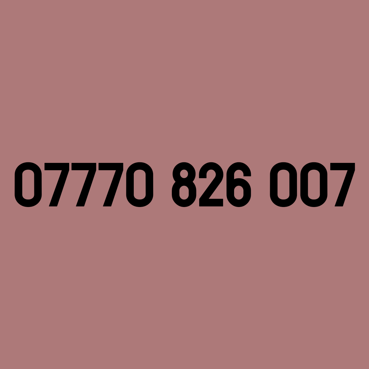 *£49* - 07770 826 007