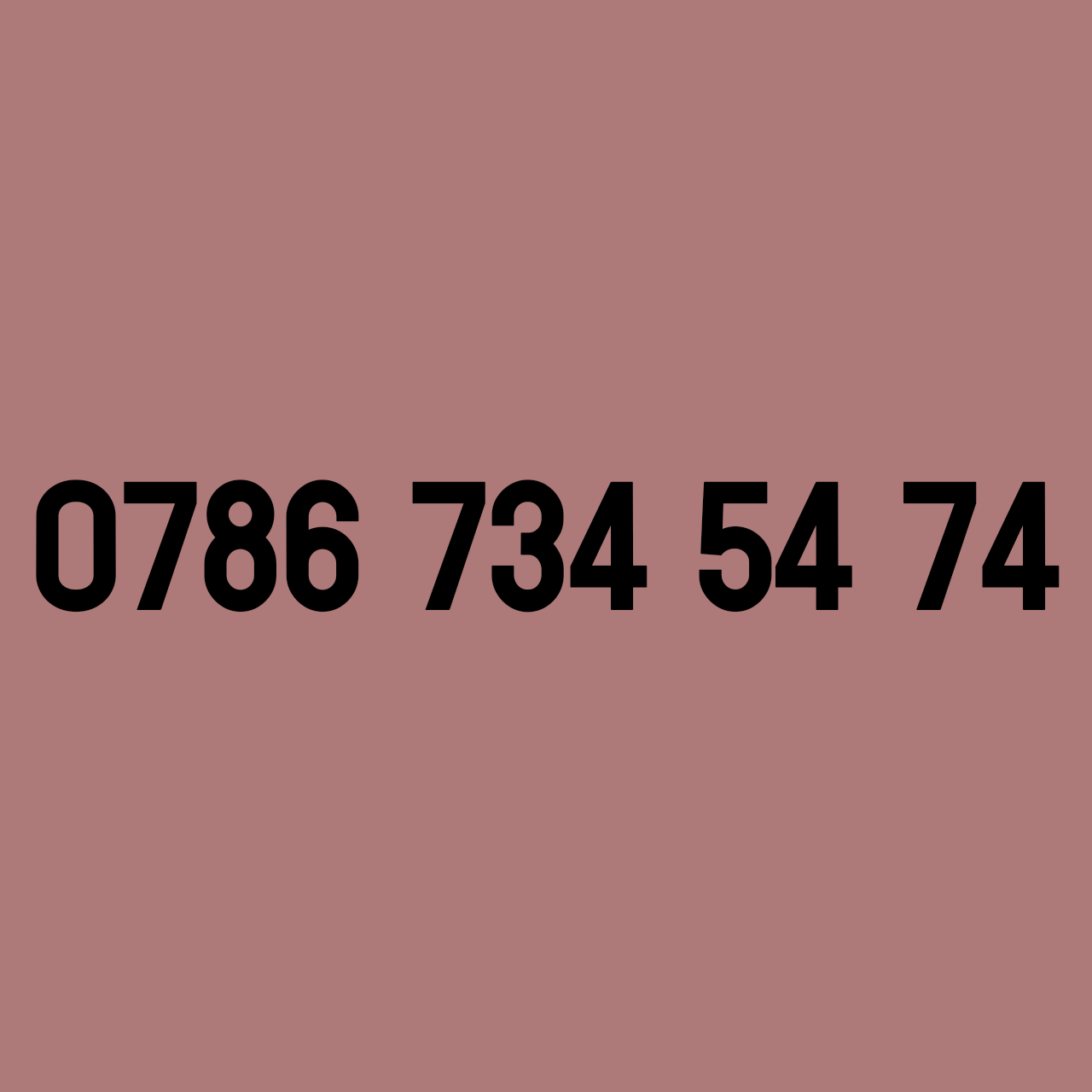 *£39* 0786 734 54 74