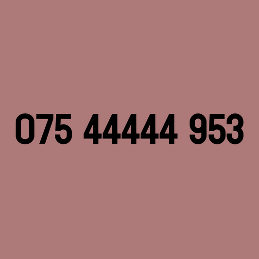 *Sale* - 075 44444 953