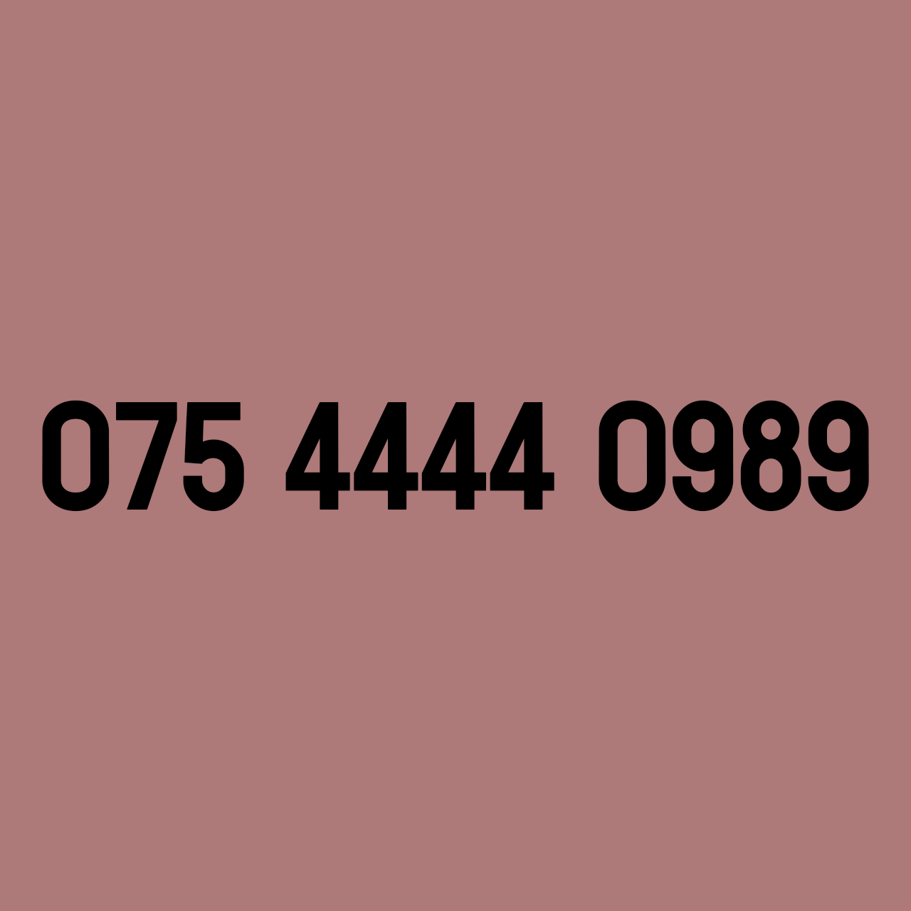 *£49* 075 4444 0989